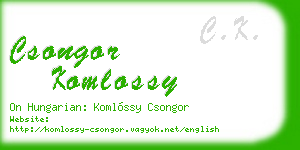 csongor komlossy business card