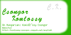 csongor komlossy business card